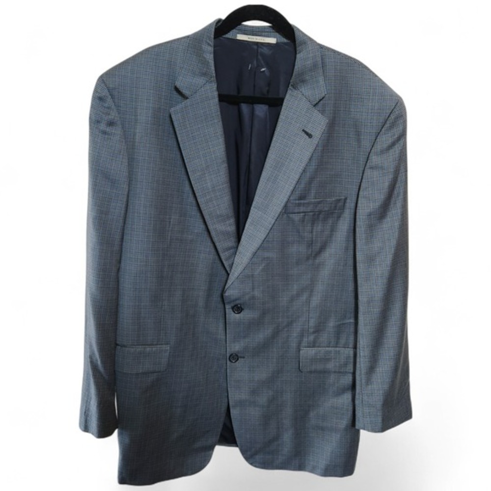 Burberry London‎ Kensington Blazer Men's 46 LONG Houndstooth Suit Jacket Wool